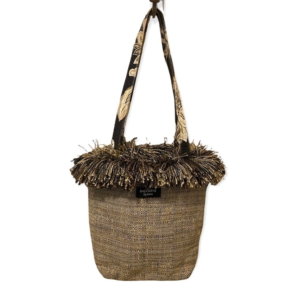 𝅺BAGOLITAS by Janice One of a Kind Brown Bag with Fringe NWOT